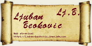 Ljuban Beoković vizit kartica